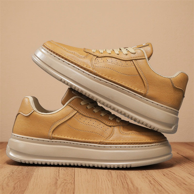 Damen Elegante Leder Sneakers mit gedämpfter Sohle R&B