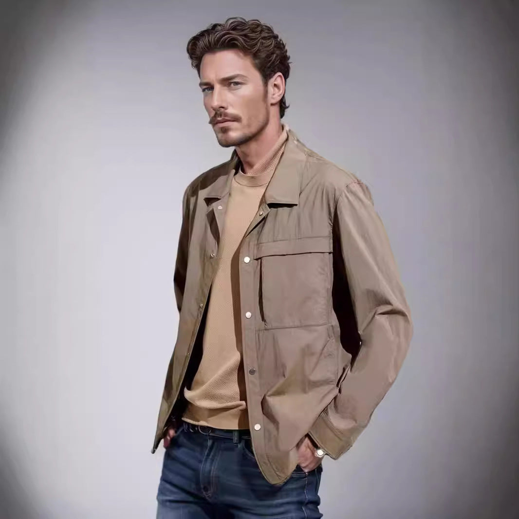 Herren technische Freizeitjacke mit praktischen Taschen und leichtem Material R&B