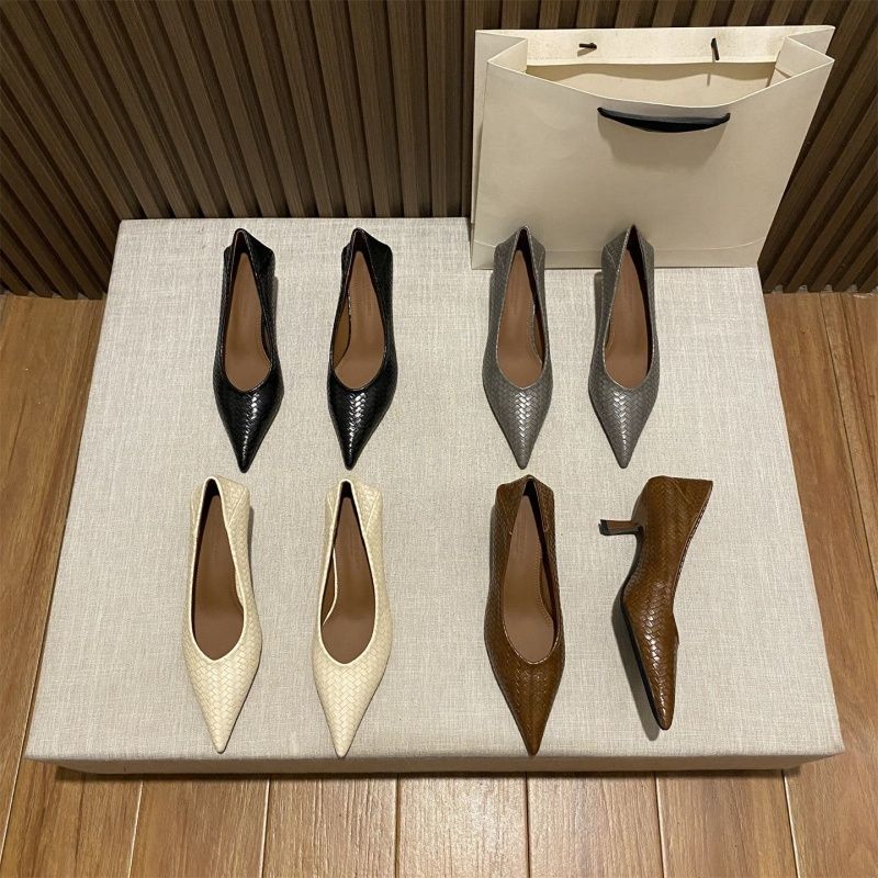 Damen Ballerinas aus geflochtenem Lederdesign R&B