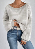 Damen lässiger Strickpullover R&B