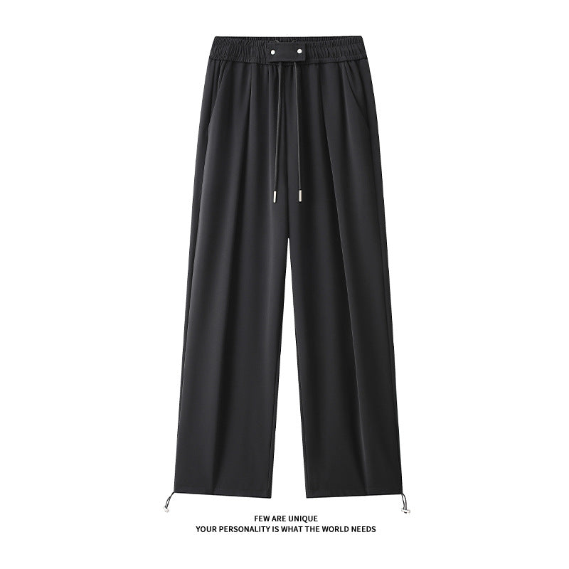 Damen Weitgeschnittene Freizeithose mit elastischem Bund und verstellbarem Kordelzug R&B