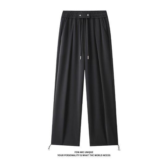 Damen Weitgeschnittene Freizeithose mit elastischem Bund und verstellbarem Kordelzug R&B