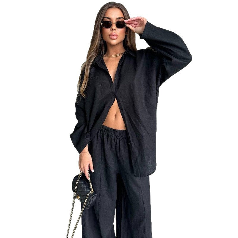 Damen luftiges Loungewear-Set mit weitem Schnitt R&B