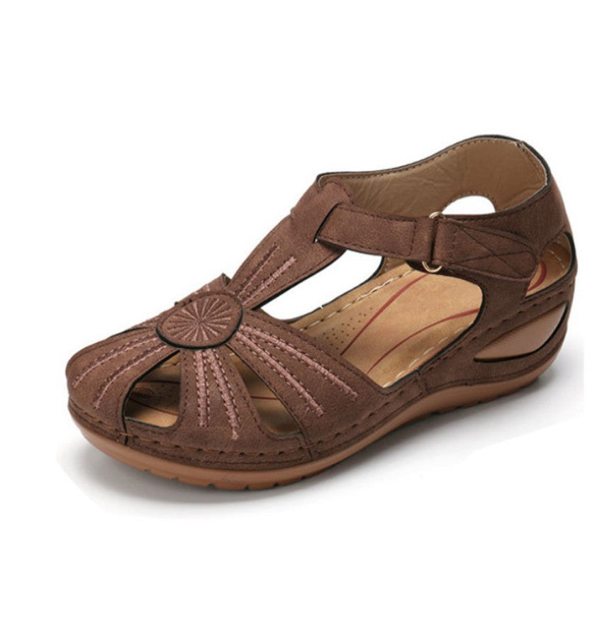 Damen Schnürsandalen mit offenem Zehenbereich und ergonomischer Sohle R&B