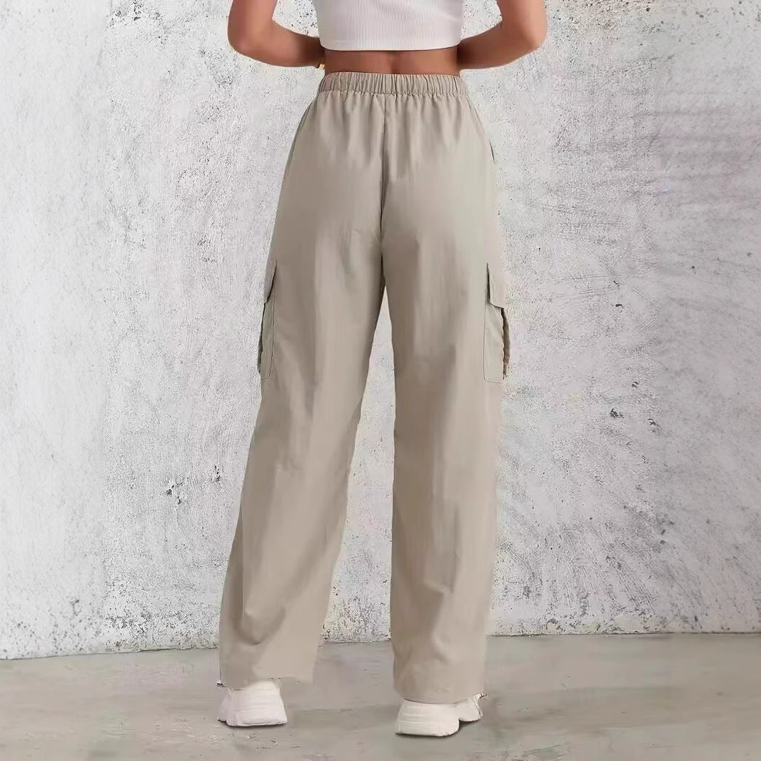 Damen Cargo-Hose mit seitlichen Taschen und elastischem Bund R&B
