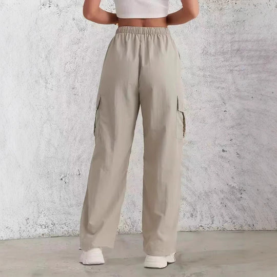 Damen Cargo-Hose mit seitlichen Taschen und elastischem Bund R&B