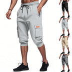 Herren modische Cargo-Shorts mit praktischen Seitentaschen und elastischem Bund R&B
