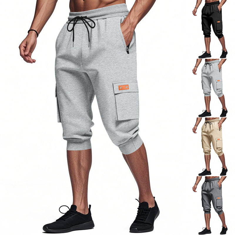 Herren modische Cargo-Shorts mit praktischen Seitentaschen und elastischem Bund R&B