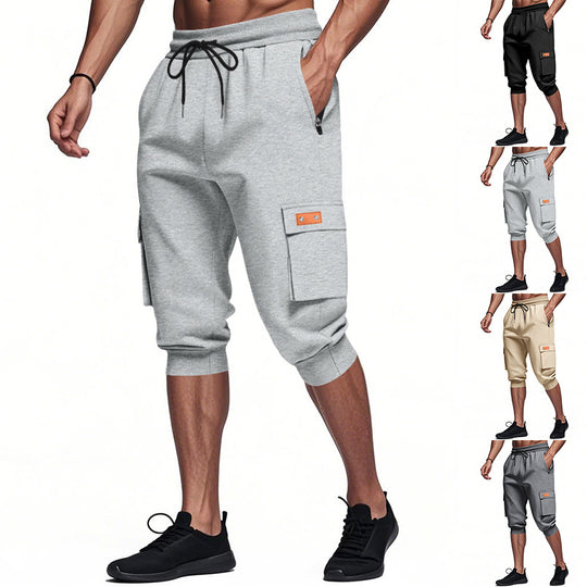 Herren modische Cargo-Shorts mit praktischen Seitentaschen und elastischem Bund R&B