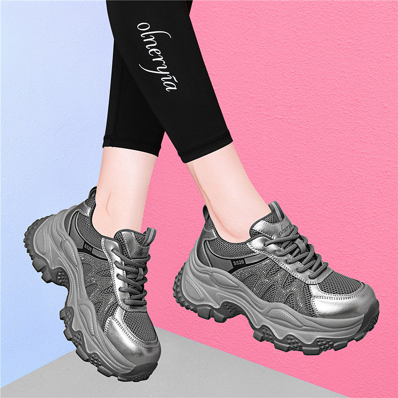 Damen Sportliche Chunky Sneakers mit atmungsaktivem Obermaterial und rutschfester Sohle R&B