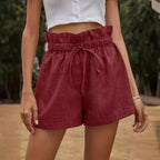 Damen lässige Shorts mit elastischem Bund R&B