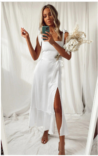Damen Sommerliches Maxikleid mit eleganter Schleifenverzierung R&B