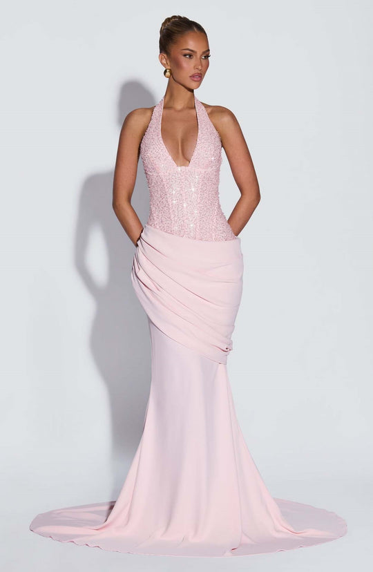 Damen Glänzendes Abendkleid mit figurbetontem Schnitt und schimmernden Pailletten R&B