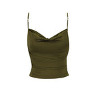 Damen elegantes Cami-Top mit dekorativen Trägern und figurnaher Silhouette EB