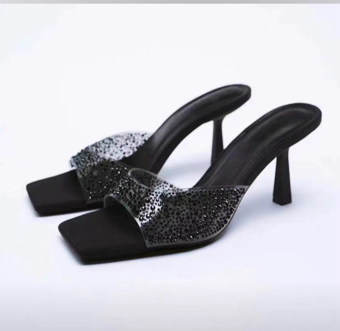 Damen Glitzernde Plateau-Pumps mit elegantem Riemen und komfortablem Fußbett R&B