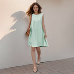 Damen Sommerkleid mit eleganter Knopfleiste und luftiger Silhouette R&B