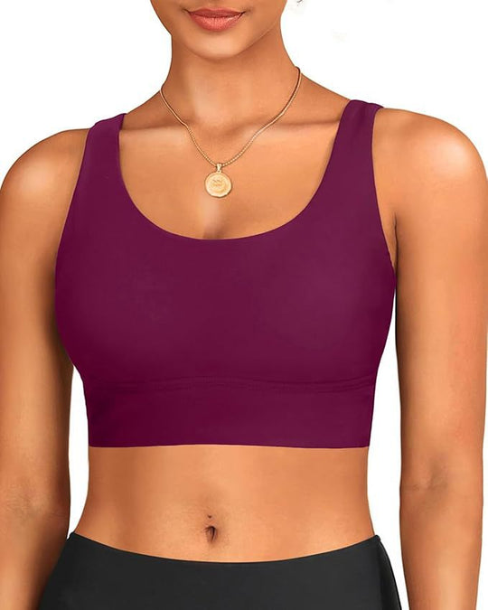 Damen sportlicher Crop-Top mit klassischen Streifen R&B