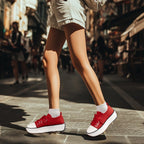 Damen Sportliche Plateau-Sneaker mit atmungsaktiver Oberseite R&B
