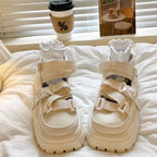 Damen Komfortable Chunky Sandalen mit verstellbaren Riemen und dämpfender Sohle
