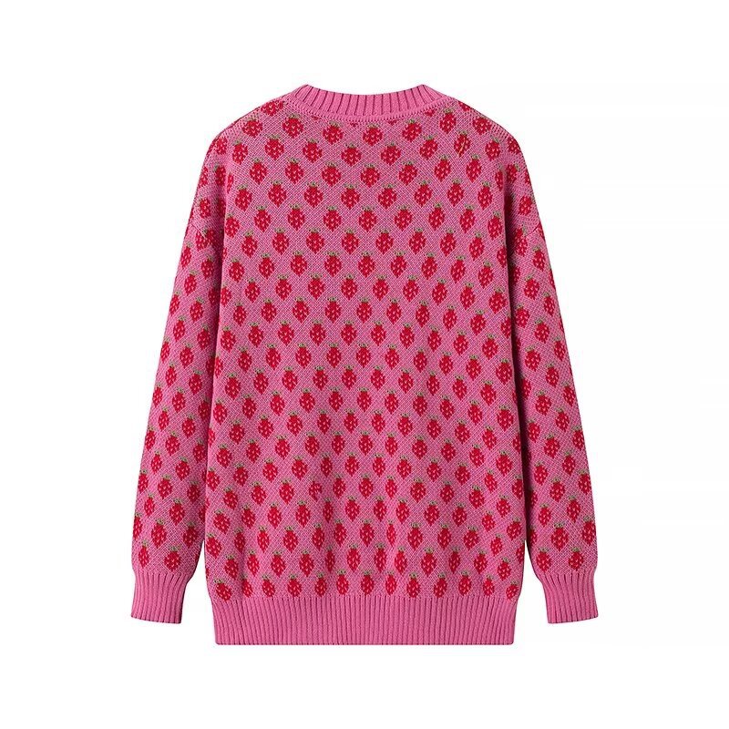 Damen Strickpullover mit floralen Mustern R&B