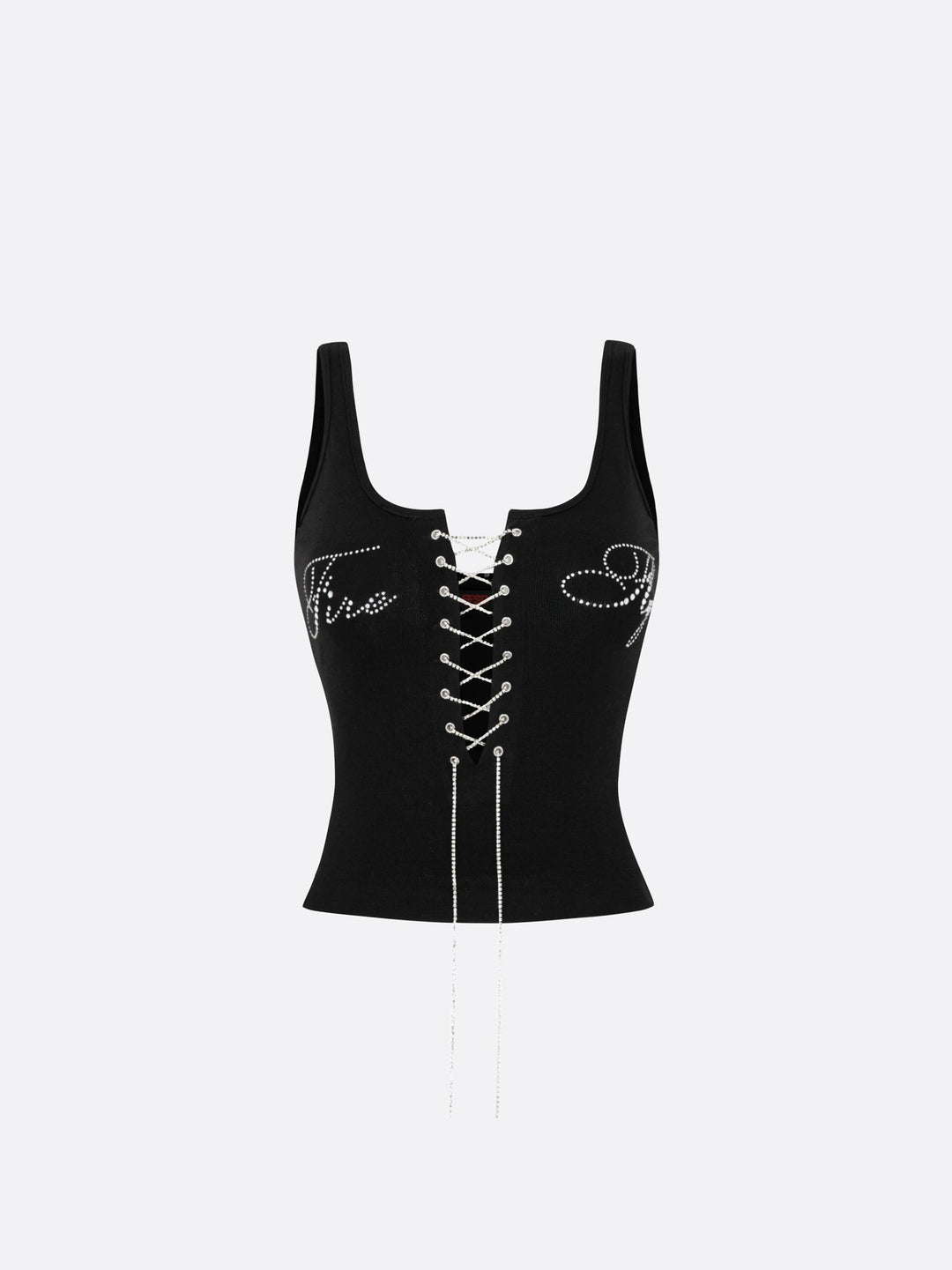 Damen Elegantes Knotentop mit perlenverzierten Details R&B