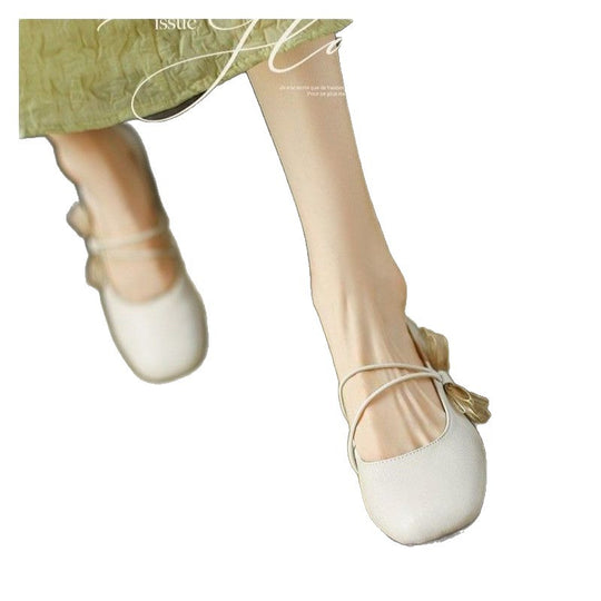 Damen Ballerina mit elegantem Schleifen-Detail und bequemem Blockabsatz R&B