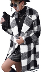Damen Kuscheliger Karomantel mit oversized Schnitt und weichem Innenfutter R&B