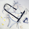 Damen Triangel-Bikini mit verspieltem Schnürdesign R&B