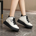 Damen Modische Winterstiefel mit flauschigem Innenfutter und robustem Profil R&B