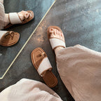Damen Komfortable Zehenschuhe mit modischem Riemendesign und atmungsaktivem Obermaterial R&B