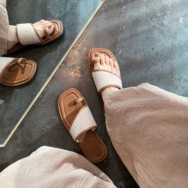 Damen Komfortable Zehenschuhe mit modischem Riemendesign und atmungsaktivem Obermaterial R&B