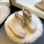 Damen modische Winterstiefel mit dämpfendem Innenfutter und wasserabweisender Oberfläche R&B