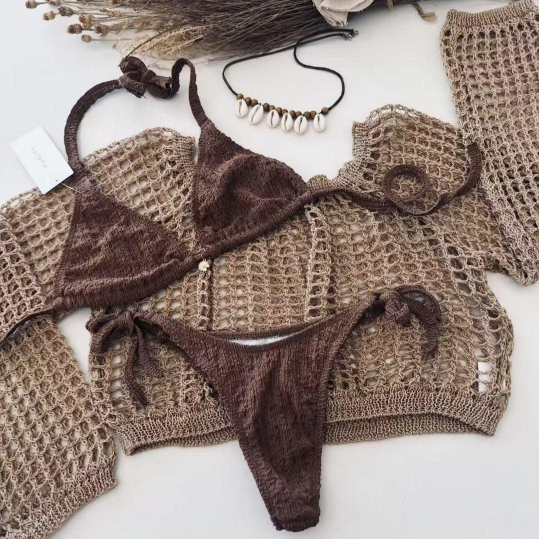 Damen Bikiniset mit transparenter Overlayer R&B