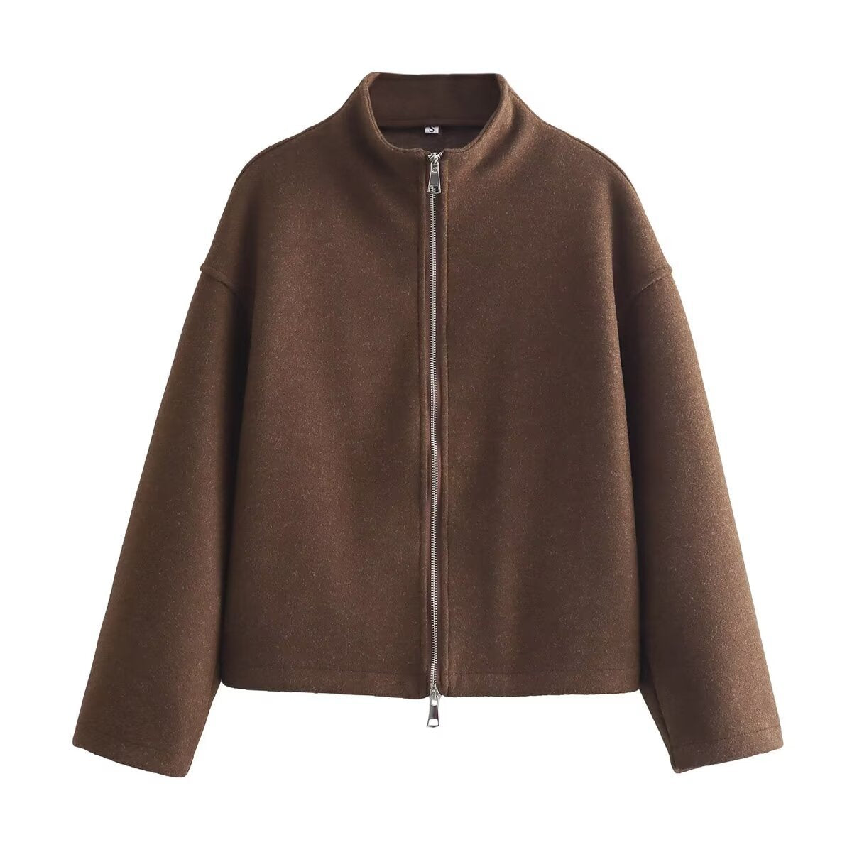 Damen zeitgenössische Übergangsjacke mit hochwertigem Stehkragen und durchgehendem Reißverschluss R&B