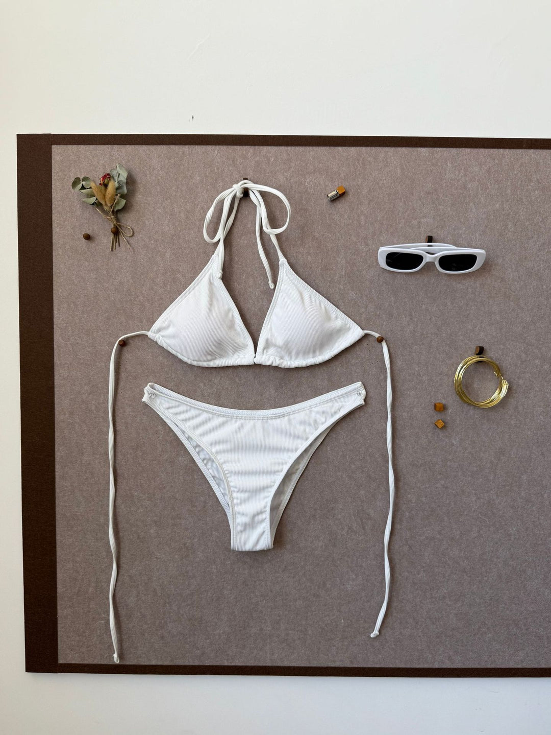 Damen Triangel-Bikini mit Raffung R&B