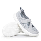 Damen nan atmungsaktive Strick-Riemchensneaker mit Klettverschluss gepolsterter Komfortsohle und flexibler Profillaufsohle R&B