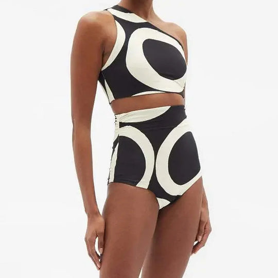 Damen Bikiniset mit asymmetrischem Oberteil und elegantem Wickelrock R&B
