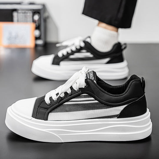 Damen modische Plattform Sneakers mit atmungsaktiver Oberflächenstruktur R&B