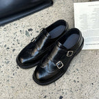 Damen stilvolle Slipper mit modischer Schnallenverzierung R&B