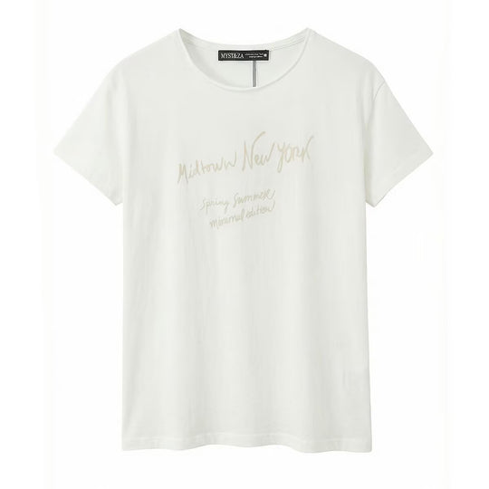 Damen T-Shirt mit minimalistischem Design und exklusivem Druck R&B
