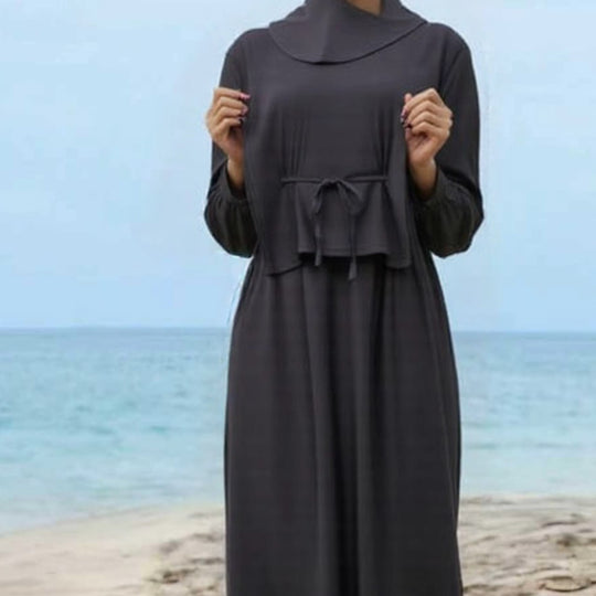 Damen modischer und eleganter Strandanzug mit begleitetem Kopftuch R&B