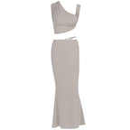 Damen Elegantes Wickelkleid mit asymmetrischem Schnitt und figurbetontem Design R&B