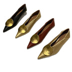 Damen spitze Ballerinas mit dekorativem Metallic-Detail R&B
