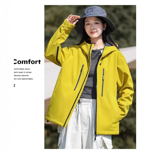 Damen Funktionsjacke mit wasserabweisendem Material und praktischen Reißverschlusstaschen R&B