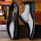Herren Elegante Lederschnürschuhe mit rutschfester Sohle und komfortablem Innenfutter R&B