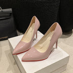 Damen Elegante High Heels mit spitz zulaufender Vorderkappe und transparentem Absatz R&B