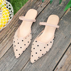 Damen Elegante Slingback-Schuh mit modischem Punkten-Design R&B