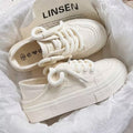 Damen Komfortable Sneakers aus robustem Canvas mit dickem Sohlenprofil R&B