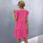 Damen Sommerkleid mit Rüschen R&B