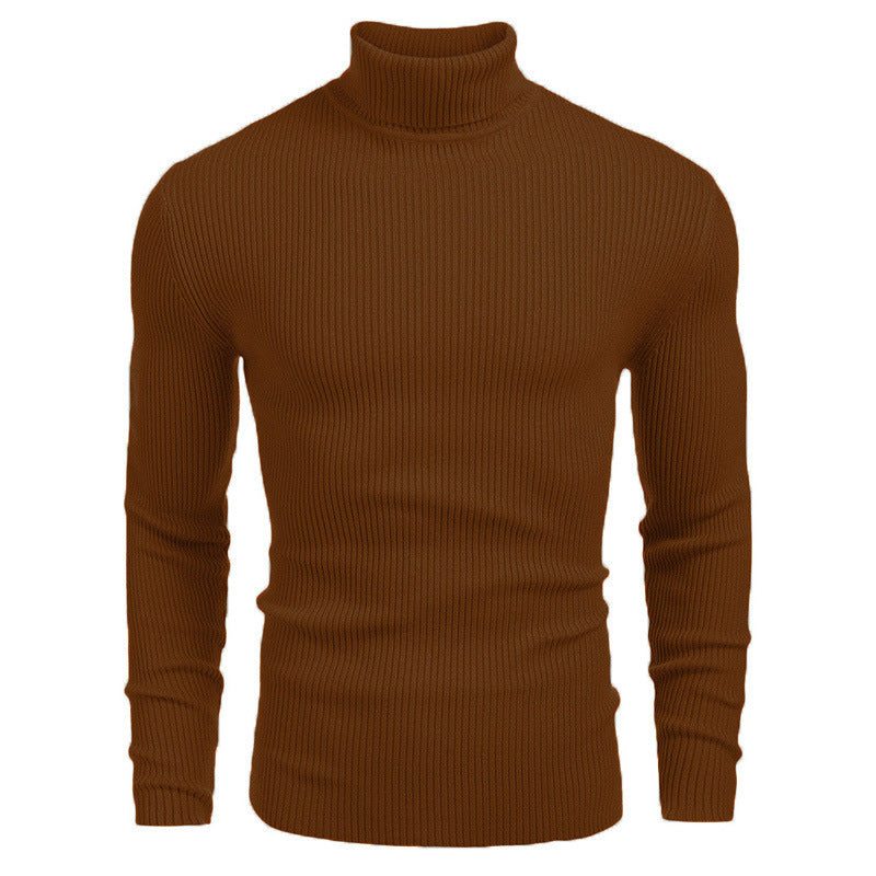 Herren eleganter Rollkragenpullover aus ribbed Strick R&B